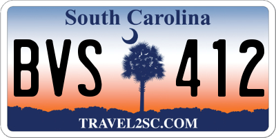 SC license plate BVS412
