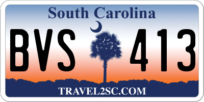 SC license plate BVS413