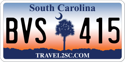 SC license plate BVS415