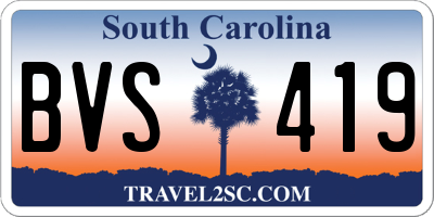 SC license plate BVS419