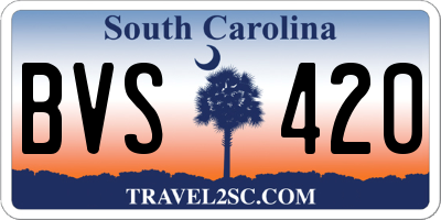 SC license plate BVS420