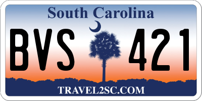 SC license plate BVS421