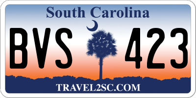 SC license plate BVS423