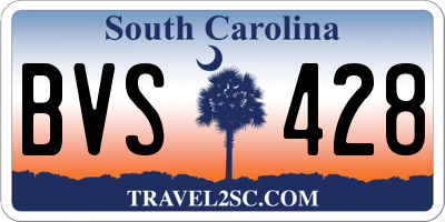 SC license plate BVS428