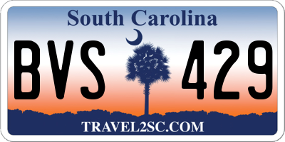 SC license plate BVS429