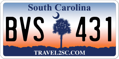 SC license plate BVS431