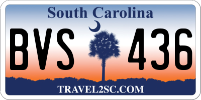 SC license plate BVS436