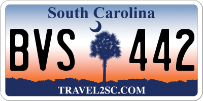 SC license plate BVS442