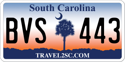 SC license plate BVS443