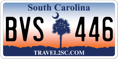 SC license plate BVS446
