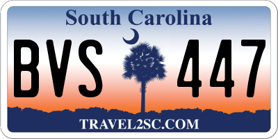 SC license plate BVS447
