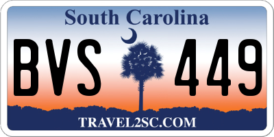 SC license plate BVS449