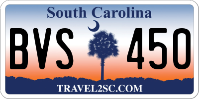 SC license plate BVS450