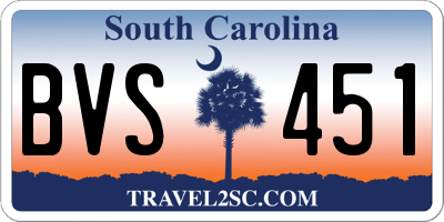 SC license plate BVS451