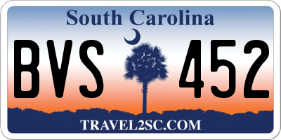 SC license plate BVS452