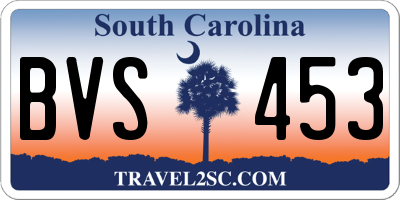 SC license plate BVS453