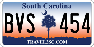 SC license plate BVS454