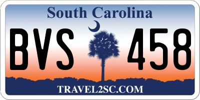 SC license plate BVS458