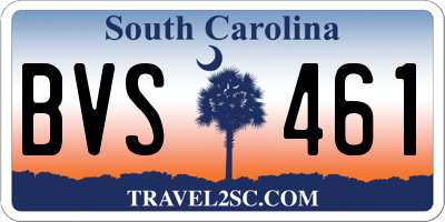 SC license plate BVS461
