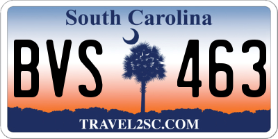 SC license plate BVS463