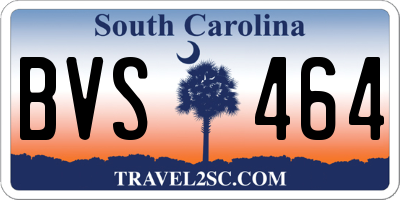 SC license plate BVS464