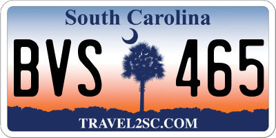 SC license plate BVS465