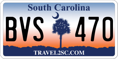 SC license plate BVS470