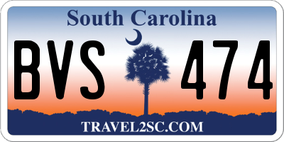 SC license plate BVS474