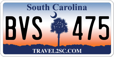 SC license plate BVS475