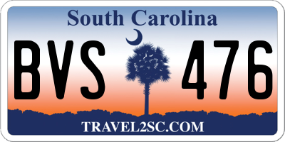SC license plate BVS476