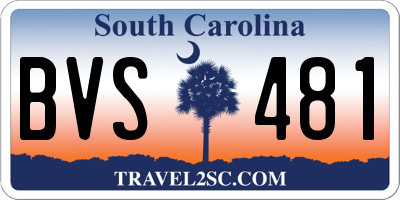 SC license plate BVS481