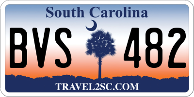 SC license plate BVS482