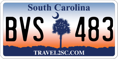 SC license plate BVS483