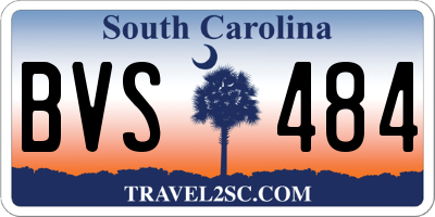 SC license plate BVS484