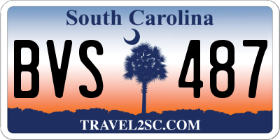 SC license plate BVS487
