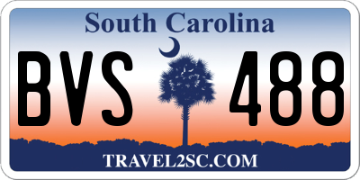 SC license plate BVS488
