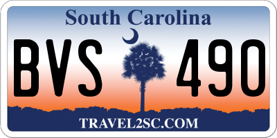 SC license plate BVS490