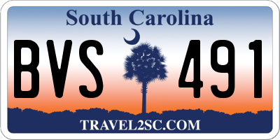 SC license plate BVS491