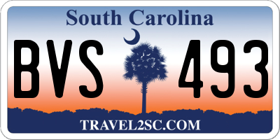 SC license plate BVS493