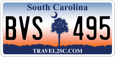 SC license plate BVS495