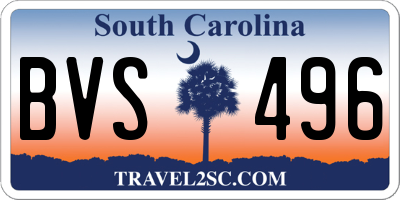 SC license plate BVS496
