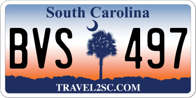 SC license plate BVS497