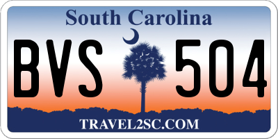 SC license plate BVS504