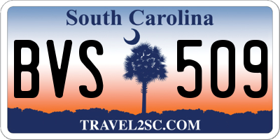 SC license plate BVS509