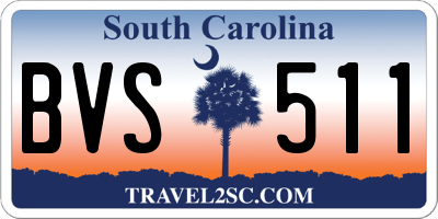 SC license plate BVS511