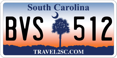 SC license plate BVS512