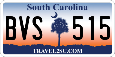 SC license plate BVS515