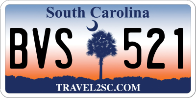 SC license plate BVS521