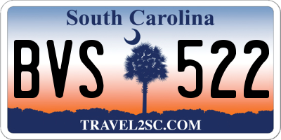 SC license plate BVS522