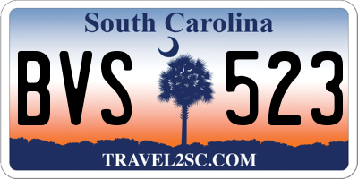SC license plate BVS523